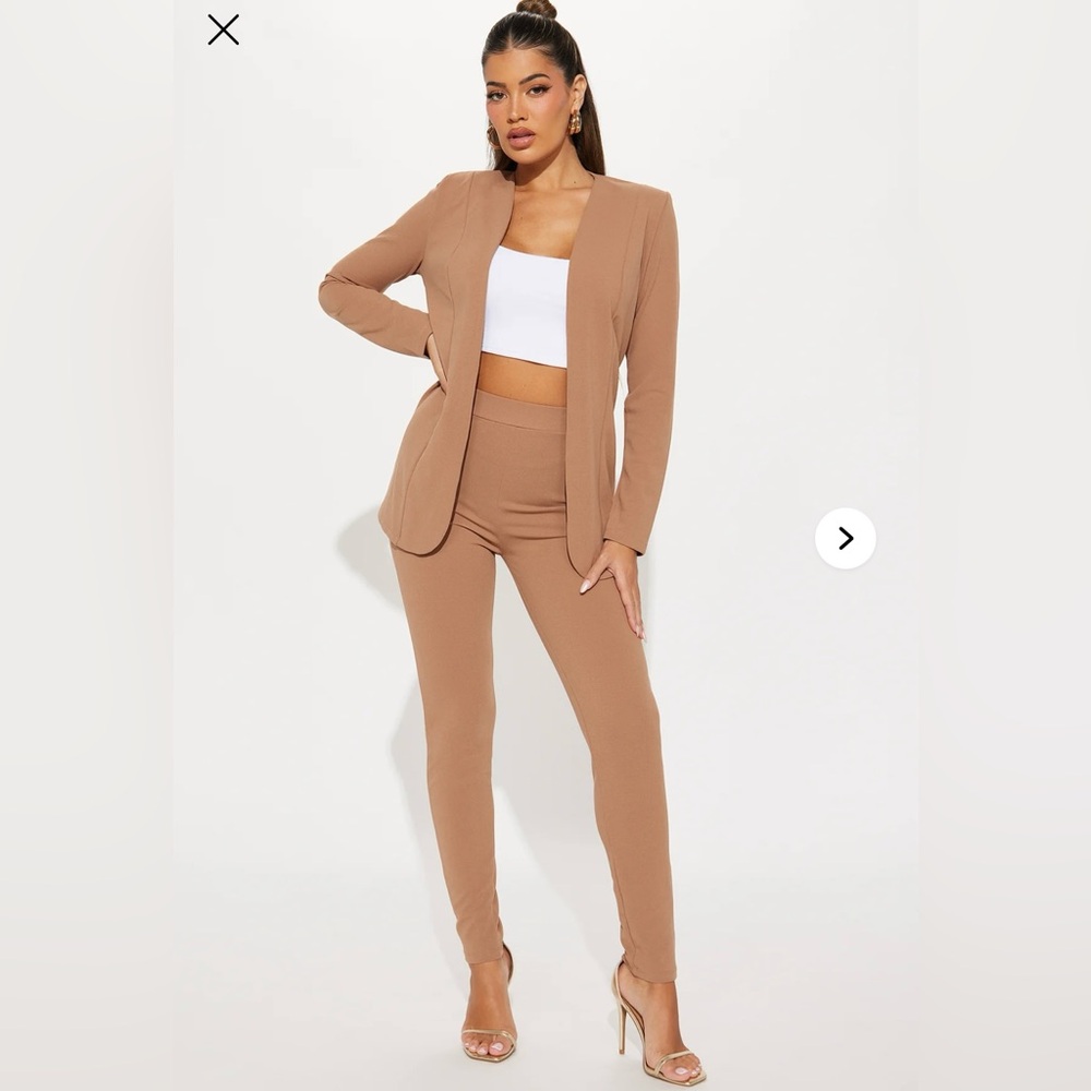 Fashion Nova Tan Women's Blazer & Pantsuit